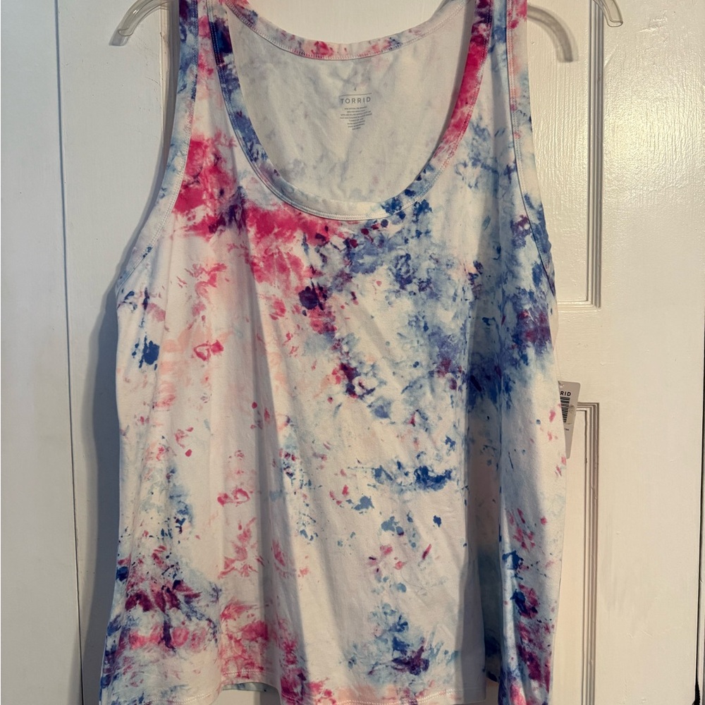 Torrid Multicolor Tie-Dye Tank Top